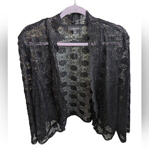 R&M Richards Black Lace Shrug